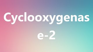 Cyclooxygenase2  Medical Definition and Pronunciation [upl. by Ainud722]