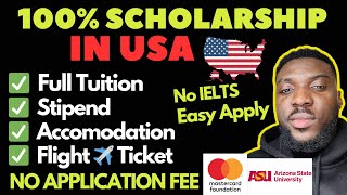 NO APPLICATION FEE 100 Tuition Free Room Fully Funded Scholarship in USA [upl. by Calida490]