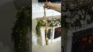 The easiest way to add Christmas lights to your fireplace ollnyclusterlights christmasdecor [upl. by Liane693]