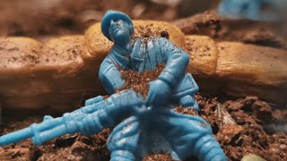 WW1 battle for MeuseArgonne forrest army men stop motion war historical film [upl. by Steffane]