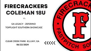 062224 Georgia Legacy Zeferino vs Firecrackers Coleman G5 [upl. by Notna915]