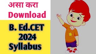 Download B Ed CET Syllabus 2024sciencecorridor6339 [upl. by Uzzi]