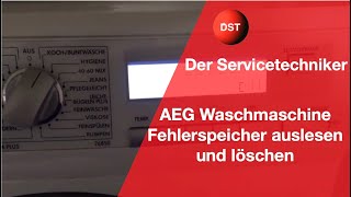 Fehlerspeicher bei einer AEG Waschmaschine löschen Reupload [upl. by Elisha550]