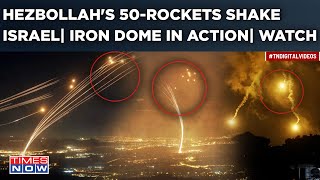 Hezbollah Bombards Israel with 50 Katyusha Rockets Iron Dome in Action Amid Iran War Fears Watch [upl. by Airtemad]