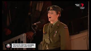 Hettie Adams NZ National Anthem 240421 [upl. by Michon]