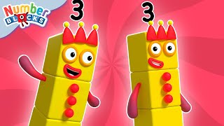 Three  Full Episode  S1 E4  Numberblocks Level 1  Red 🔴 [upl. by Riabuz61]