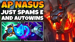 AP Nasus Mid EASILY WINS by just SPAMMING E [upl. by Dihsar706]