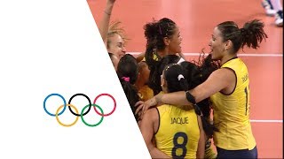 Brazil vs Russian Fed  Womens Volleyball Quarterfinal  London 2012 [upl. by Kelcy]