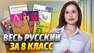 ВЕСЬ русский за 8 класс за 20 минут  Посмотри это видео перед 9 классом  Русский язык ОГЭ 2024 [upl. by Lyrak]