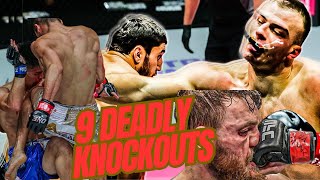 UFC Top 9 Knockouts in History [upl. by Broddy]