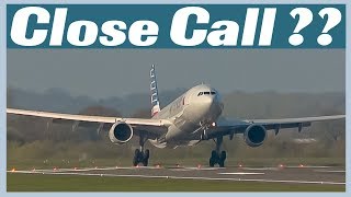 Close call Plane lands very short on runway 05R at Manchester Airport [upl. by Eittap]