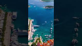 Aerial Wonders Capturing the Beauty of Hvar Town on Hvar Island Croatia [upl. by Olvan]