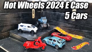 Hot Wheels 2024 E Case 5 Cars Unboxing and Review Part 2 [upl. by Zebapda]