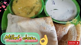 How to make millet dosa  making millet dosa  dosa [upl. by Nwahshar]