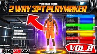 BEST 2 WAY 3PT PLAYMAKER BUILD ON NBA 2K22 RARE BUILD SERIES VOL 8 [upl. by Leahciam844]