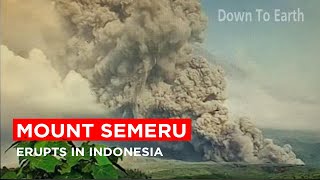 Indonesia on high alert as Mount Semeru erupts on Java Island [upl. by Adiehsar692]