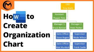 How to Create Organizational Chart in Microsoft Word [upl. by Auqenaj]