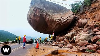 Tragic Moments Most Shocking Rockfalls amp Landslides Filmed Seconds Before Disaster Obsession [upl. by Ahsema]