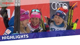 Marit Bjoergen comes from behind to take historic victory in OsloHolmenkollen 30 km  Highlights [upl. by Enetsuj234]