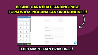 FORMULA MEMBUAT LANDING PAGE SEDERHANA MENGGUNAKAN ORDERONLINE  Funneling Marketing [upl. by Nadeen]