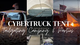 CyberTruck Tent Shelter Camping Tailgate Party [upl. by Imoian]