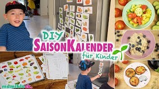 DIY Saison  Kalender Nachhaltige Essenplanung 4 Kids  Food Diary  mamiblock [upl. by Heindrick]