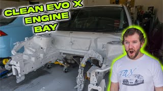 Painting My Evo 10 Engine Bay [upl. by Nuahsal]