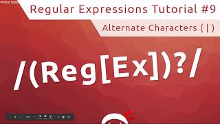 Regular Expressions RegEx Tutorial 9  Alternate Characters [upl. by Gilford]