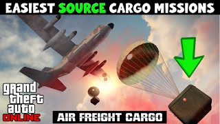 EASIEST AIR FREIGHT CARGO SOURCE MISSIONS  GTA ONLINE HELP GUIDE [upl. by Haleak971]