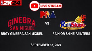 LIVE NOW BRGY GINEBRA vs RAIN OR SHINE PAINTERS  PBA SEASON 49  September 13 2024  CPU vs CPU [upl. by Drusus]