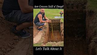 How Deep are Graves Dug gravesite cemetery funeral burialvault grave vaultmen graveside [upl. by Hteboj]