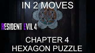 Resident Evil 4 RemakeChapter 4 Hexagon Puzzle in 2 moves [upl. by Keil218]