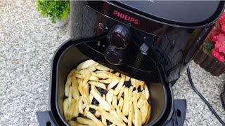 Philips Air Fryer HD920090 Review with Fries Demonstration  Philips air fryer how to use [upl. by Ecallaw]