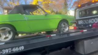 Towing classic car [upl. by Airamat]