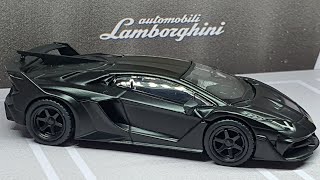 MINI GT Lamborghini LBSilhouette WORKS Aventador GT EVO Matte Black  No 502 Unboxing [upl. by Anyalram]