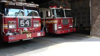 FDNY Engine 54 Ladder 4 and Battalion 9 are first due on a Class III alarm [upl. by Notrub]