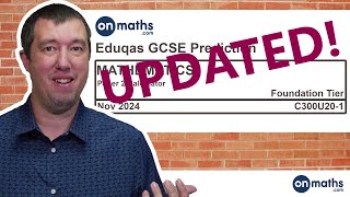 UPDATED Eduqas Foundation Nov 2024 Predicted Maths GCSE Paper 2 Calculator Calculator Exam C300U201 [upl. by Aseena]