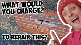 Quick Garden Wall Repair bricklaying construction build [upl. by Oskar]