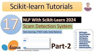 Scam Detection Using Machine Learning  TFIDF Vectorizer  NLP With SckitLearn 2024  Part2 [upl. by Nirre]