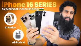 iPhone 16 Series Launched  iPhone 16 India Pricing Apple Watch Series 10 AirPods 4  Explained [upl. by Yelats]