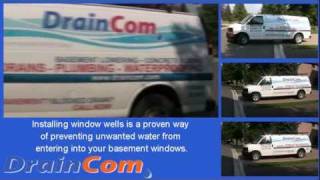 Foundation Repair amp Window Well Drain Installation by Draincomcom [upl. by Selina919]