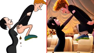 Hotel Transylvania 4 Transformania Funny Drawing Meme  Funny Dracula and Mavis [upl. by Zaragoza]