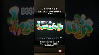 Lemmings on Commodore 64 retrogaming commodore64 8bitcomputer [upl. by Saiasi]