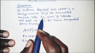 Compound interest  compounded semi annually [upl. by Arno]