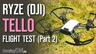 DroningON  RyzeDJI Tello Review Part 2  Flight Test Footage amp Modes [upl. by Nikal951]