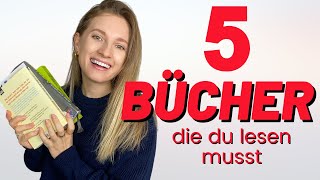 5 BÜCHER die du lesen musst 📚 Learn German Fast [upl. by Nnaeiram]