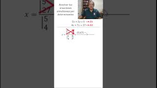 Ecuaciones simultaneas determinantes 01 parte 08 algebra matematicas matematicasfaciles [upl. by Nomihs]