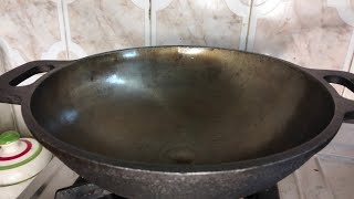 cast iron kadai seasoning in tamil  how to season cast iron cookware [upl. by Romeon178]