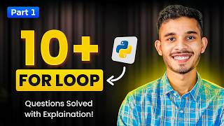 For Loop In Python  10 Problems Solved amp Explained  Python for Beginners [upl. by Natehc]