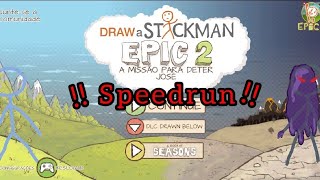 Jogando Draw a Stickman Epic 2 mas é uma Speedrun 100 porcent [upl. by Novyat]